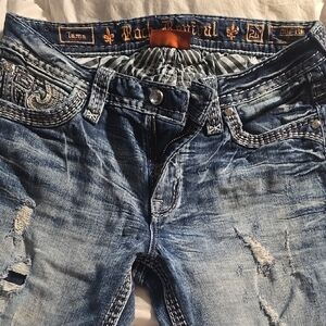 Rock Revival Light Blue Distressed Jeans